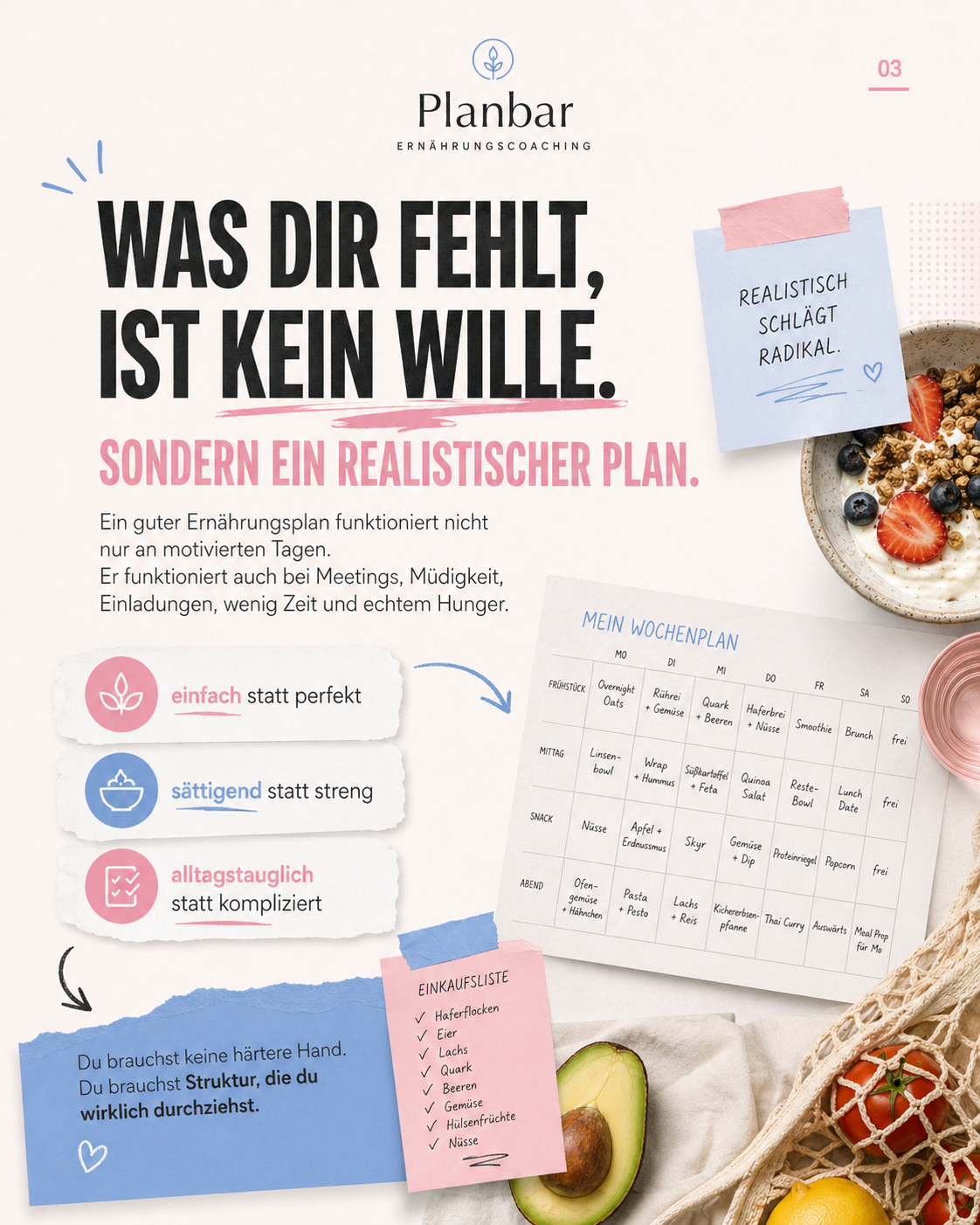 Planbar Karussell-Slide 3: Was dir fehlt, ist kein Wille