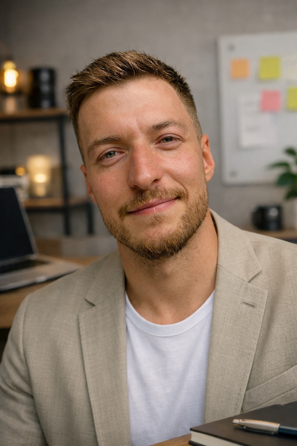 Portrait von Michael Gideon in einem modernen Office- oder Studio-Look