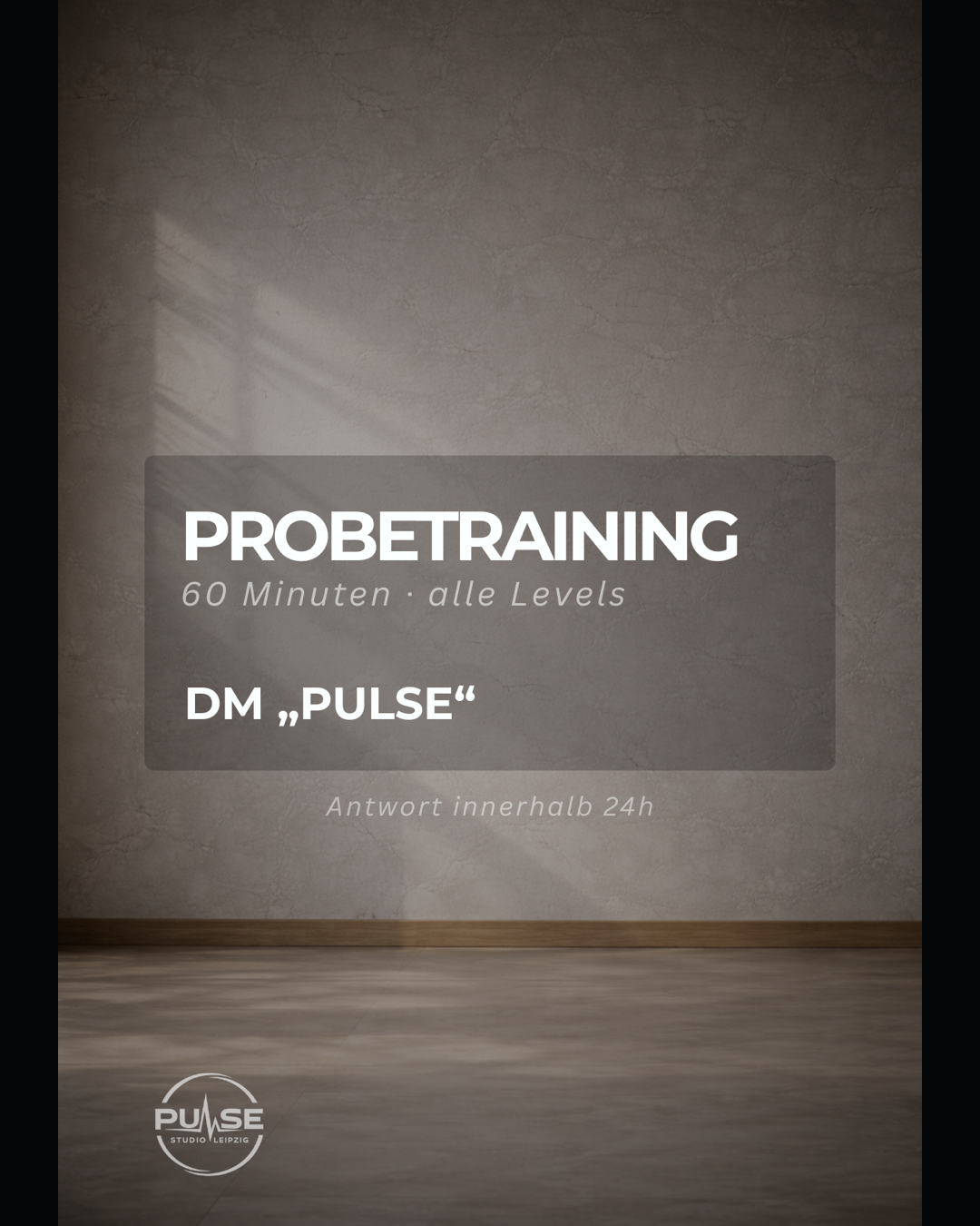 PULSE Studio Leipzig Karussell-Slide 4 mit Probetraining-Aufruf