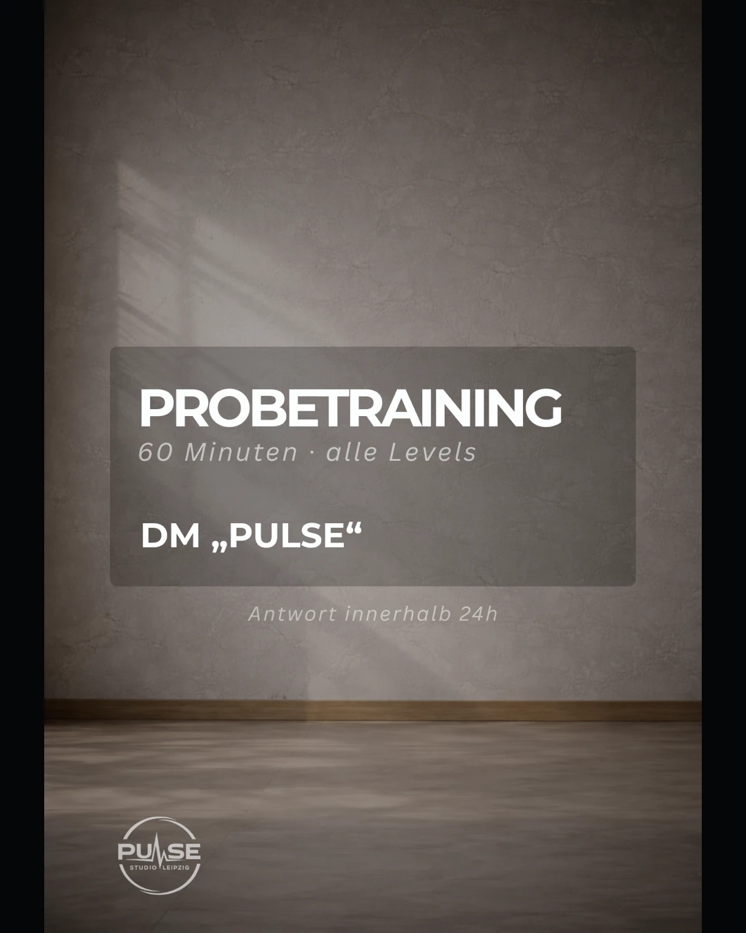 PULSE Studio Leipzig Karussell-Slide 4 mit Probetraining-Aufruf